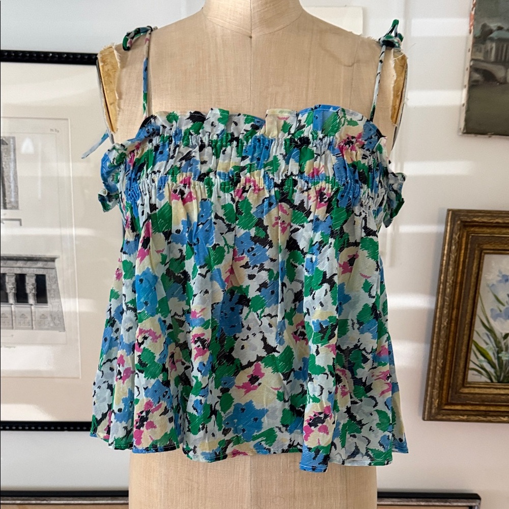 Ganni Multicolor Floral Camisole Top
